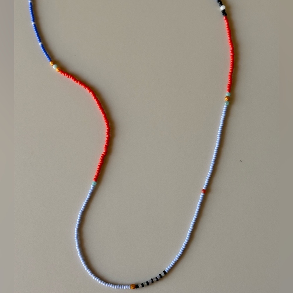 Handmade Beaded Necklace no clasp 24” round